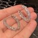 Cao Shi's Circular Ear Ring Women's Inlaid Zircon Geometric Temperament Dress Matching Jewelry_ipsvogv.com
