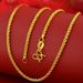 Vietnamese Sand Gold Women's Necklace Water Wave Chain Chopin Chain Brass Vacuum Electroplating Simulated Gold Chain Gold Shop Same Style_ipsvogv.com
