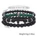 Hot Selling Accessories Black Cross Elastic Buddhist Beads Bracelet Set Peacock Pattern Beads Bracelet Hand Jewelry Combination_ipsvogv.com