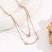 Simple and popular love double layer pendant necklace for women in Korean version, niche design, high-end stainless_ipsvogv.com