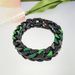 Men's Jewelry Black And Green Cuban Bracelet Jewelry Hip Hop Personality Green Ghost Diamond Necklace Bracelet Men And Women All Match Jewelry Set_ipsvogv.com