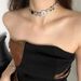 Y2k Sweet And Cool Style White Button Necklace Retro Niche Design High End Exquisite Clavicle Chain Light Luxury Necklace Trend_ipsvogv.com
