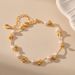Pearl bracelet personality knotted gold round beads copper tube design hand string transfer beads good luck hand jewelry plated with K real gold_ipsvogv.com