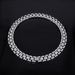Men’s Jewelry Set Fashion 16mm Watch Chain Alloy Diamond Necklace For Men High End Personality Cool Hip Hop Cuban Chain_ipsvogv.com