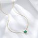 Women's Jewelry S925 Sterling Silver Square Emerald Colored Gemstone Necklace Niche Design Light Luxury Simple Single Diamond Clavicle Chain_ipsvogv.com