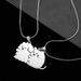 New arrival new patchwork style hug kitten puppy couple girlfriends cute cartoon men and women stainless steel necklace_ipsvogv.com