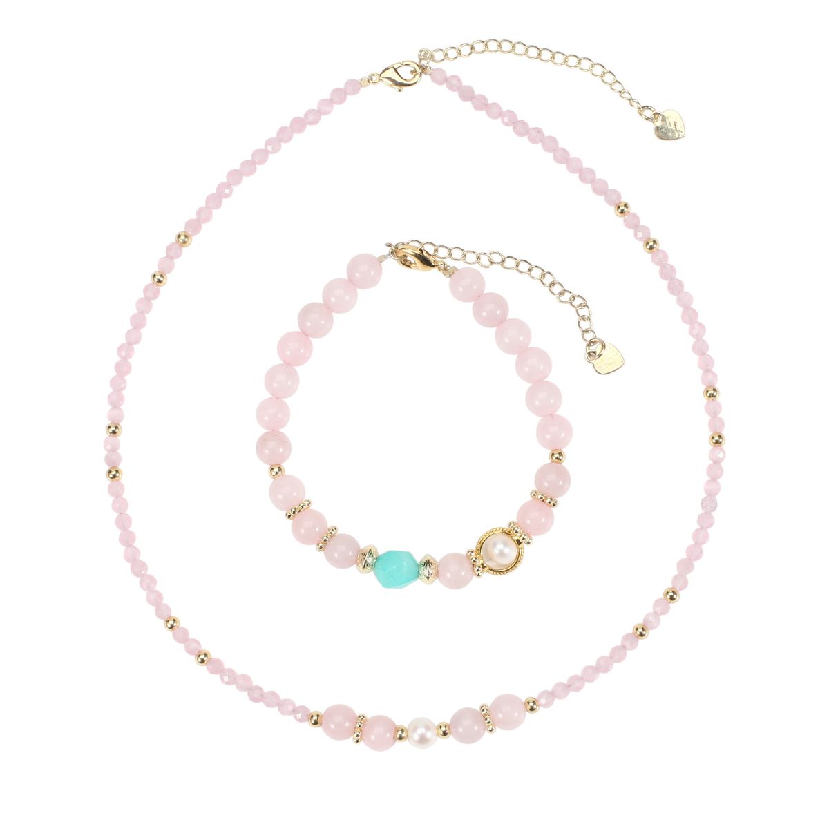 3mm Faceted Crystal Freshwater Pearl Powder Crystal Round Beads Natural Stone Bracelet Necklace Female_ipsvogv.com