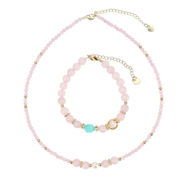 3mm Faceted Crystal Freshwater Pearl Powder Crystal Round Beads Natural Stone Bracelet Necklace Female_ipsvogv.com