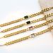 Gold Cuban Chain Square High-end Niche Colorful Zircon Titanium Steel Bracelet Jewelry_ipsvogv.com