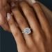 Sanjie Jewelry Platinum Plated Heart Eight Arrow Simulated Zircon Engagement Ring_ipsvogv.com
