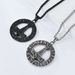 Retro Nordic Viking rune stainless steel necklace Thor's hammer personality culture Rune text pendant_ipsvogv.com