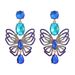 Exaggerated rhinestone butterfly earrings fashionable light luxury shining temperament earrings_ipsvogv.com