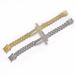 Hip Hop Diamond-Studded Cross-Shaped Chain For Men Trendy Cool Style Cuban Bracelet_ipsvogv.com