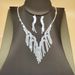 Exquisite Diamond-like Tassel Necklace - 3-Piece Clavicle Jewelry Set For Women, Silver Plated_ipsvogv.com