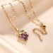 Titanium Steel Women's Midsummer Grape French Zircon Necklace, Fairy Temperament, Forest Like Feeling, Collarbone Chain_ipsvogv.com