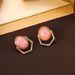 Middle ancient style, niche design, geometric natural stone high-end feel, light luxury women's earrings earrings,_ipsvogv.com