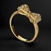 Three Dimensional Butterfly Gold Ring Micro Inlaid Zircon Fashion Jewelry_ipsvogv.com