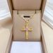 Zircon 【 】 Cross Light Luxury Charm Gorgeous Full Diamond Necklace Women's Versatile Clavicle Titanium Steel Chain 【 】_ipsvogv.com
