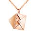 Women's Jewelry Charm Color Jewelry Literary Envelope Can Be Opened Commemorative Design English Letter Card Stainless Steel Titanium Steel Necklace_ipsvogv.com