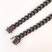 Hiphop Gun Black Miami Cuban Chain 13MM Gray Alloy Full Diamond Necklace Accessories_ipsvogv.com