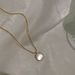 Light luxury small square shell necklace female summer design sense versatile simple clavicle chain ins cool wind accessories_ipsvogv.com