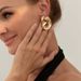 Ins Wind Liquid Metal Lava Folded Female Design Geometric Irregular Hollow Earrings_ipsvogv.com