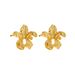 French Style Copper Gold-Plated Irregular Flower For Women, Niche Exaggerated Metal Texture Minimalist Earrings_ipsvogv.com