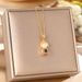 New Internet Celebrity Style Heart Sutra Projection Small Buddha Titanium Steel Necklace Women's Luxury Gold Inlaid Jade_ipsvogv.com