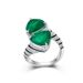 Triangular diamond ring S925 silver inlaid cultivation color gem personality open ring light luxury style_ipsvogv.com