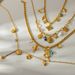 Niche Ins Style Stainless Steel Love Flower Tassel Necklace Fashionable Simple Exquisite Gold Plated Sweater Chain Female_ipsvogv.com