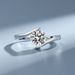 Pure Silver Angel Kiss Mosang Stone Simulation Diamond Twisted Arm Women's Ring Live Broadcast_ipsvogv.com
