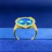 Women's Jewelry Natural Synthetic Crystal Irregular Triangular Colored Stone Crystal Transparent Color Retaining Ring Female Geometric Creative Design_ipsvogv.com