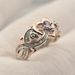 Sanjie's New Princess Square Diamond With A Heart-shaped Rose Gold Dual Tone Zircon Ring_ipsvogv.com
