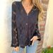 Women's Clothing lace V neck long sleeved tops _ipsvogv.com