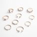 New Fashion Personality Exaggerated Diamond Heart Butterfly 10 Piece Ring Set_ipsvogv.com
