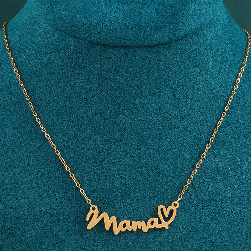 Letter Choker Necklaces for Women Mother Mama Mom Grandma Daughter MAMA Love Necklace Stainless Steel Jewelry Birthday Gift_ipsvogv.com