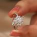 pure Silver For Women, With A Luxurious Temperament 50 Points. The Dazzling Diamond Ring Made Of Moissanite Is Sing_ipsvogv.com
