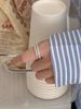 S Pure Silver High-end Emerald Zircon Ins Women's Niche Light Luxury Design Irregular Double Index Finger Ring_ipsvogv.com