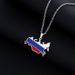 stainless steel Russian map necklace couple style ethnic style popular personality oil drop titanium steel accessories_ipsvogv.com