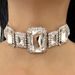 Fashion Geometric Rhinestone Necklace Light Luxury Design Exaggerated Niche Collarbone Chain Cross-border Jewelry Necklace_ipsvogv.com