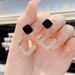 S Silver Needle Simple Niche Light Luxury Design Geometric Rhombus Inlaid Diamond Earrings Internet Celebrity_ipsvogv.com