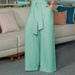 Women's Clothing women's elegant shirt collar sleeveless solid color zipper strap wide leg jumpsuit_ipsvogv.com