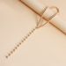 Jewelry Retro Round Beaded Chain Beaded Necklace Simple Beaded Tassel Long Niche Necklace for Women_ipsvogv.com