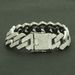 Hip hop full three row diamond necklace for men's Cuban motorcycle trendsetter accessories_ipsvogv.com