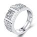 New V-shaped Open For Men's Dominant Zircon Adjustable Ring Jewelry_ipsvogv.com