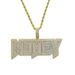 Men's Hip Hop Letter Pendant Necklace With Full CZ Stones, Trendy Cuban Chain, Silver & Gold Options (Sizes 50-80cm) Hip Hop Pendant_ipsvogv.com