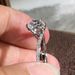 Cao Shi's Classic Six Claw Simple And Elegant Twisted Arm Snowflake Zircon Ring, Wedding Accessories For Women_ipsvogv.com