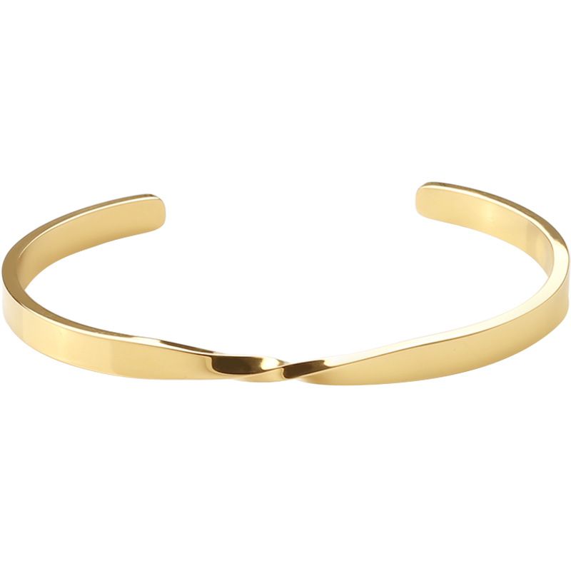Bangles Mobius Bracelet Oval Stainless Steel Jewelry Bracelet Gold Two Color Bracelet Jewelry Bracelet_ipsvogv.com