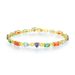 S925 sterling silver plated with gold light luxury bracelet female colored gemstone bracelet jewelry silver jewelry_ipsvogv.com