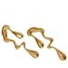 Exaggerated Asymmetric High-end Irregular Gold-plated Liquid Earrings_ipsvogv.com